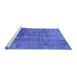 Sideview of Machine Washable Oriental Blue Industrial Rug, wshurb1360blu