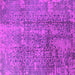 Square Machine Washable Oriental Pink Industrial Rug, wshurb1360pnk