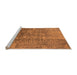 Sideview of Machine Washable Oriental Orange Industrial Area Rugs, wshurb1360org