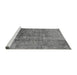 Sideview of Machine Washable Oriental Gray Industrial Rug, wshurb1360gry