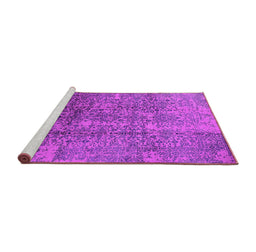 Sideview of Machine Washable Oriental Pink Industrial Rug, wshurb1360pnk