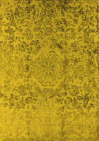 Oriental Yellow Industrial Rug, urb1361yw