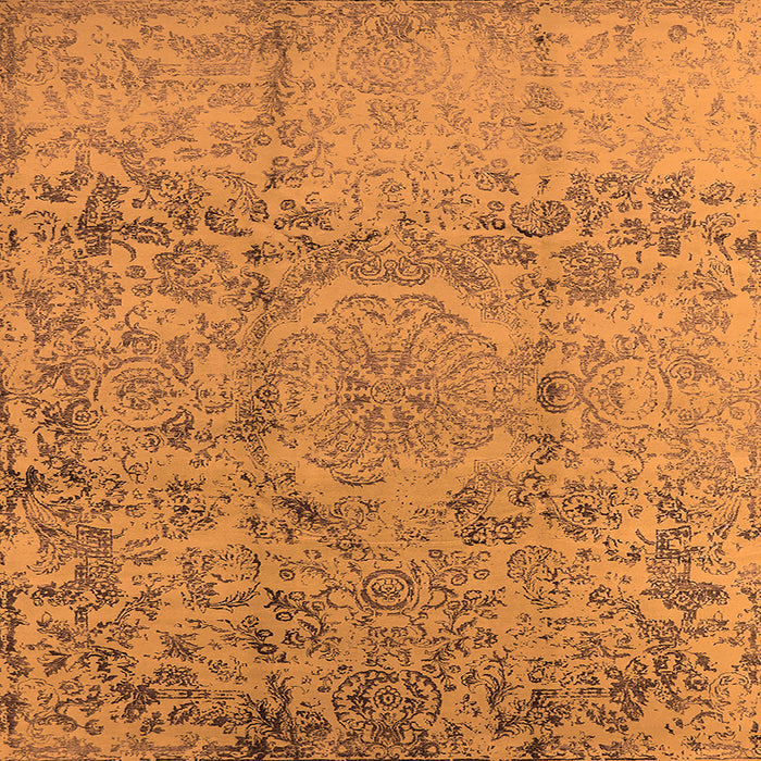 Square Oriental Orange Industrial Rug, urb1361org