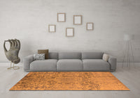 Machine Washable Oriental Orange Industrial Rug, wshurb1361org