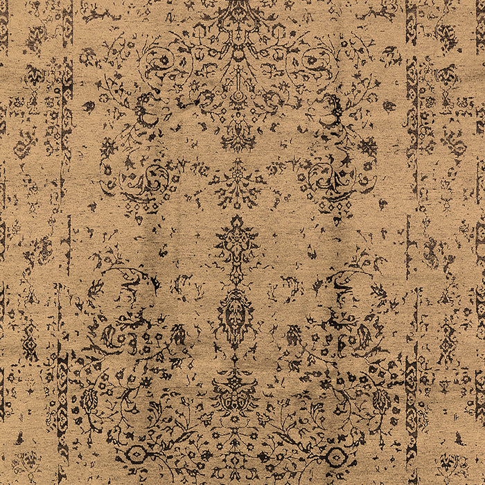 Machine Washable Oriental Brown Industrial Rug, wshurb1362brn