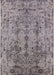 Machine Washable Industrial Modern Silver Pink Rug, wshurb1362