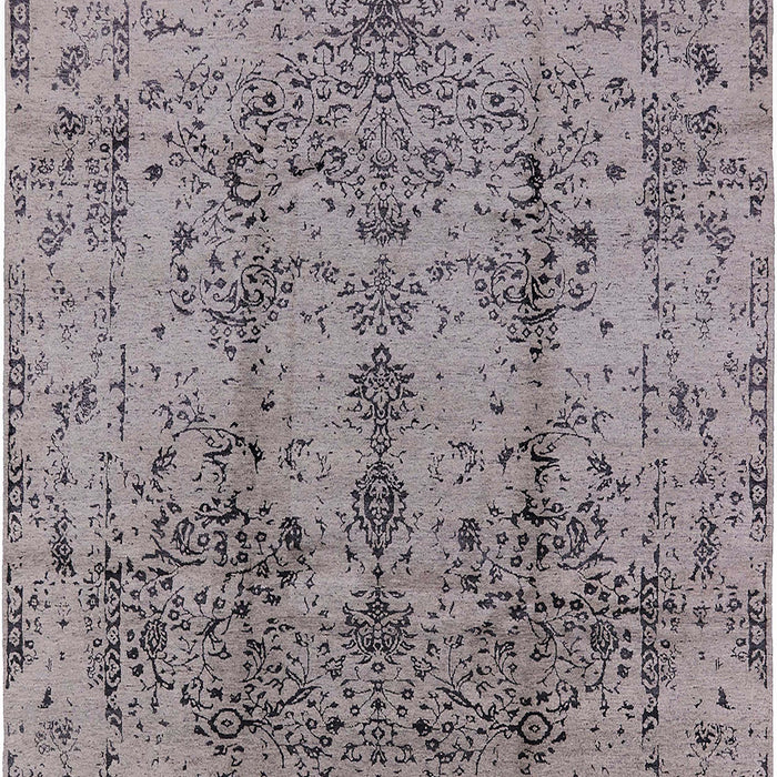 Machine Washable Industrial Modern Silver Pink Rug, wshurb1362