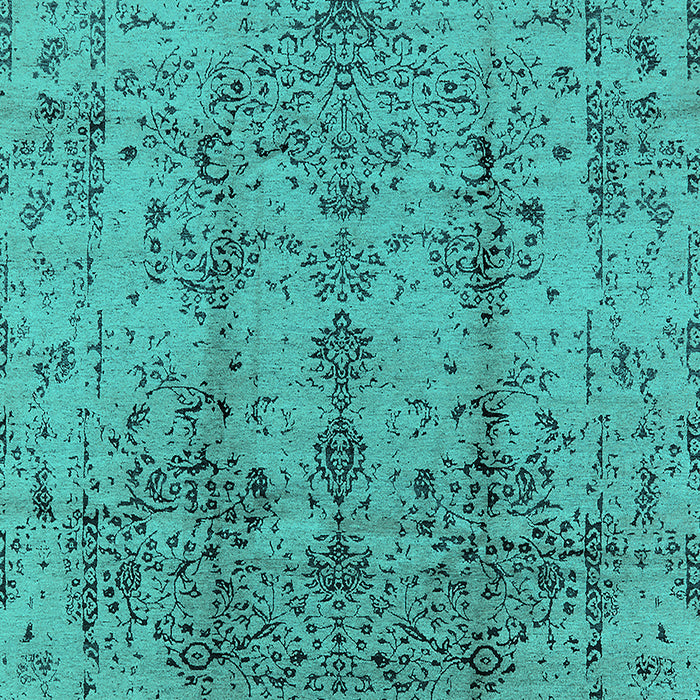 Oriental Turquoise Industrial Rug, urb1362turq