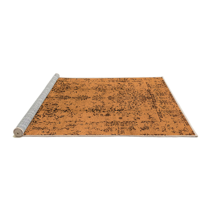 Sideview of Machine Washable Oriental Orange Industrial Area Rugs, wshurb1362org