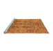 Sideview of Machine Washable Oriental Orange Industrial Area Rugs, wshurb1362org