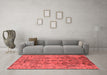 Industrial Red Washable Rugs