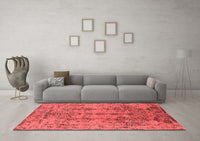 Machine Washable Oriental Red Industrial Rug, wshurb1362red