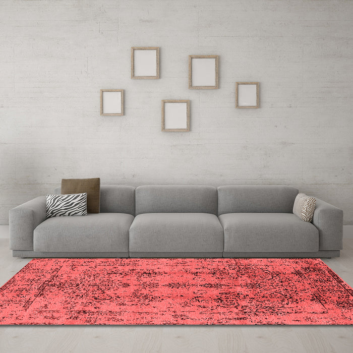 Industrial Red Washable Rugs