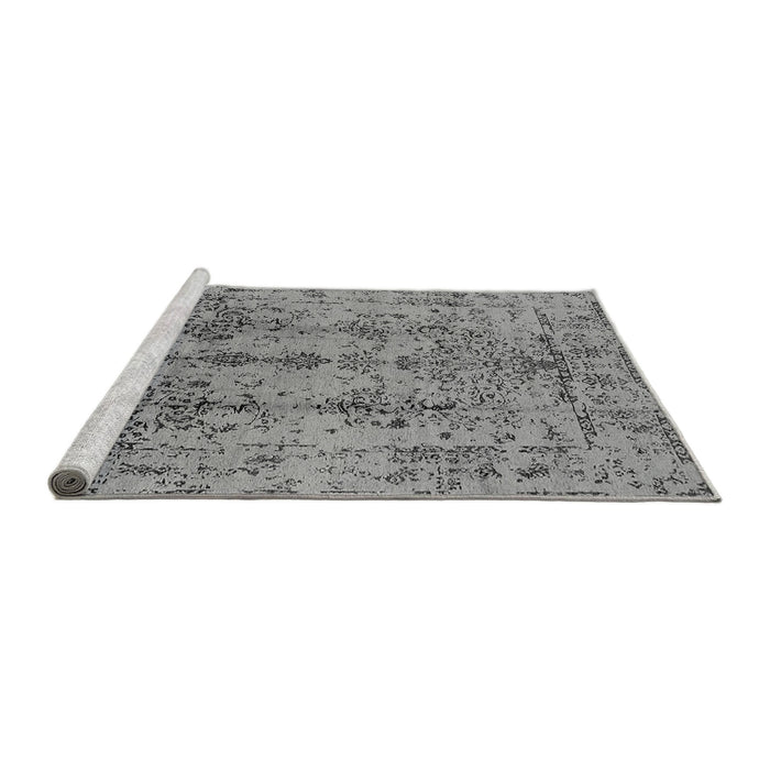 Sideview of Machine Washable Oriental Gray Industrial Rug, wshurb1362gry