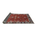 Sideview of Mid-Century Modern Red Oriental Rug, urb1363