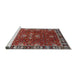 Sideview of Machine Washable Industrial Modern Tomato Red Rug, wshurb1363