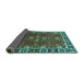 Sideview of Oriental Turquoise Traditional Rug, urb1363turq