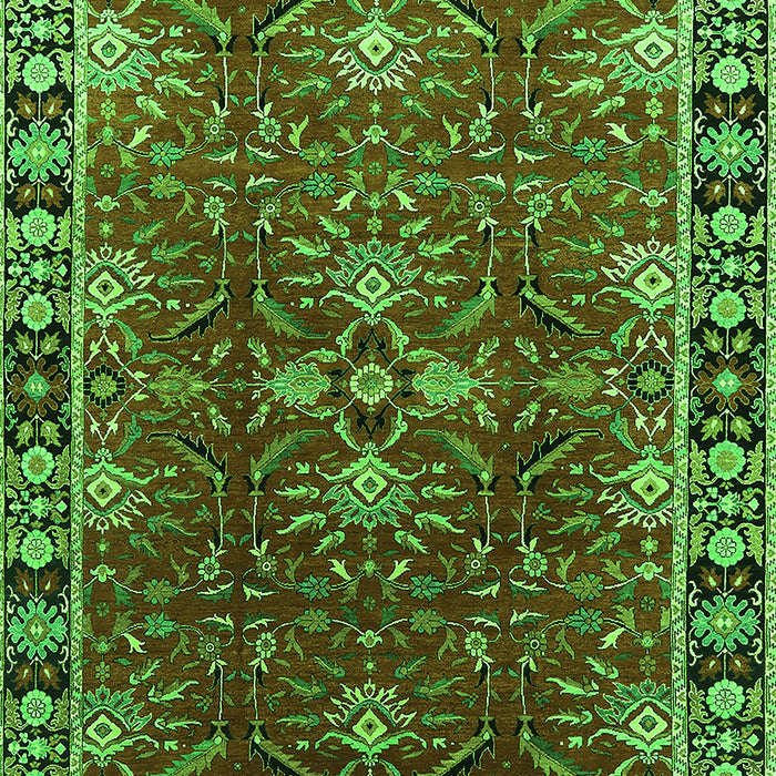 Oriental Green Traditional Rug, urb1363grn