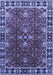 Machine Washable Oriental Blue Traditional Rug, wshurb1363blu