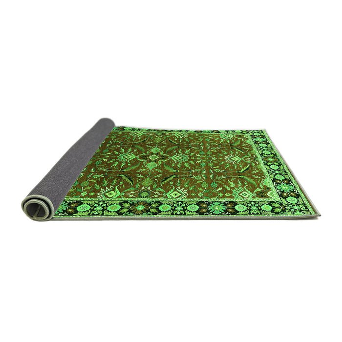 Sideview of Oriental Green Traditional Rug, urb1363grn