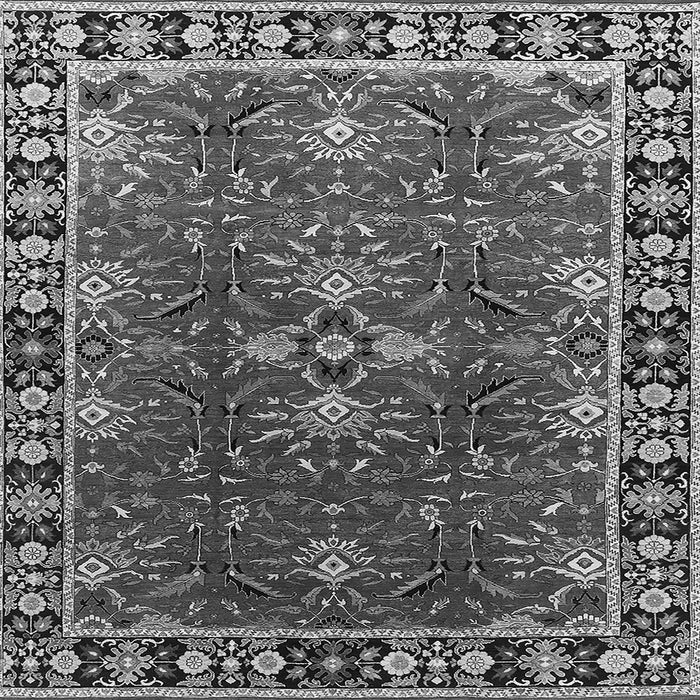 Square Oriental Gray Traditional Rug, urb1363gry