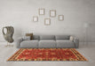 Machine Washable Oriental Orange Traditional Area Rugs in a Living Room, wshurb1363org