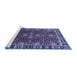 Sideview of Machine Washable Oriental Blue Traditional Rug, wshurb1363blu