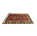 Sideview of Machine Washable Oriental Brown Traditional Rug, wshurb1363brn