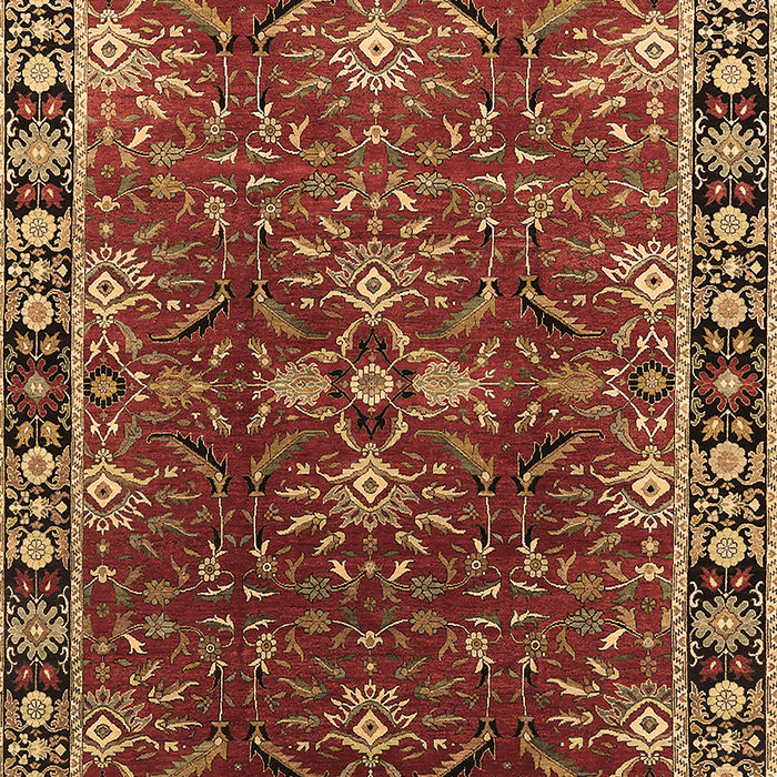 Machine Washable Oriental Brown Traditional Rug, wshurb1363brn