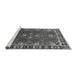 Sideview of Machine Washable Oriental Gray Traditional Rug, wshurb1363gry