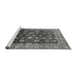 Sideview of Machine Washable Oriental Gray Industrial Rug, wshurb1364gry