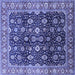 Square Oriental Blue Industrial Rug, urb1364blu