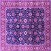 Square Oriental Purple Industrial Rug, urb1364pur