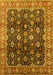 Machine Washable Oriental Yellow Industrial Rug, wshurb1364yw