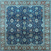 Square Oriental Light Blue Industrial Rug, urb1364lblu