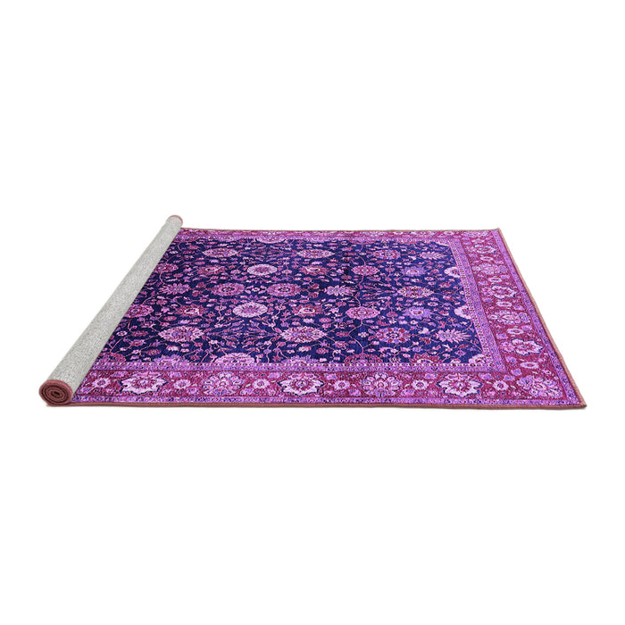 Sideview of Machine Washable Oriental Purple Industrial Area Rugs, wshurb1364pur