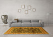 Machine Washable Oriental Yellow Industrial Rug in a Living Room, wshurb1364yw