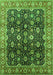 Machine Washable Oriental Green Industrial Area Rugs, wshurb1364grn