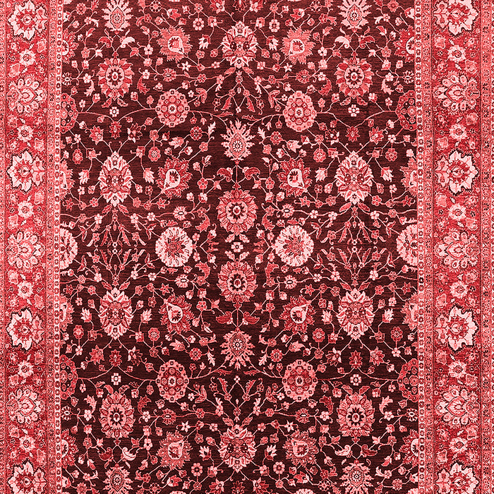 Machine Washable Oriental Red Industrial Rug, wshurb1364red