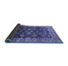 Sideview of Oriental Blue Industrial Rug, urb1364blu