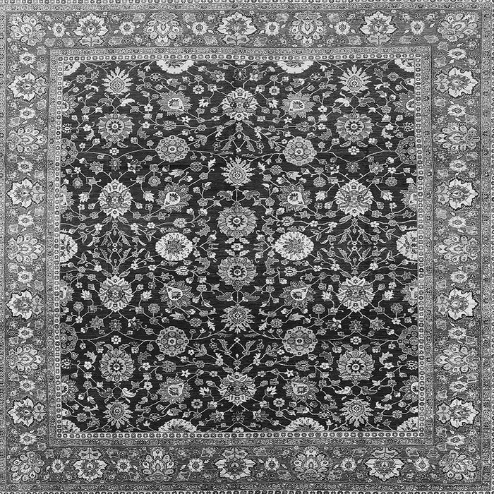 Square Oriental Gray Industrial Rug, urb1364gry