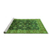 Sideview of Machine Washable Oriental Green Industrial Area Rugs, wshurb1364grn