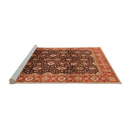 Sideview of Machine Washable Oriental Orange Industrial Area Rugs, wshurb1364org