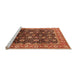 Sideview of Machine Washable Oriental Orange Industrial Area Rugs, wshurb1364org