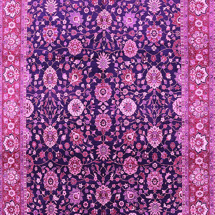 Machine Washable Oriental Pink Industrial Rug, wshurb1364pnk