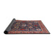 Sideview of Mid-Century Modern Camel Brown Oriental Rug, urb1365