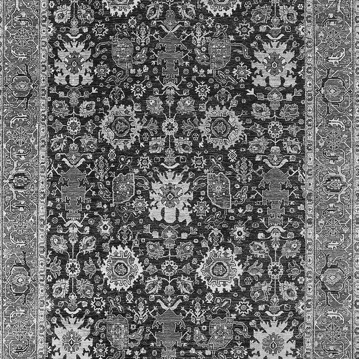 Machine Washable Oriental Gray Industrial Rug, wshurb1365gry