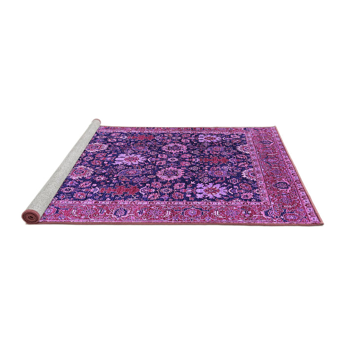 Sideview of Machine Washable Oriental Purple Industrial Area Rugs, wshurb1365pur