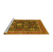 Sideview of Machine Washable Oriental Yellow Industrial Rug, wshurb1365yw