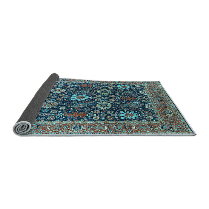 Sideview of Oriental Light Blue Industrial Rug, urb1365lblu
